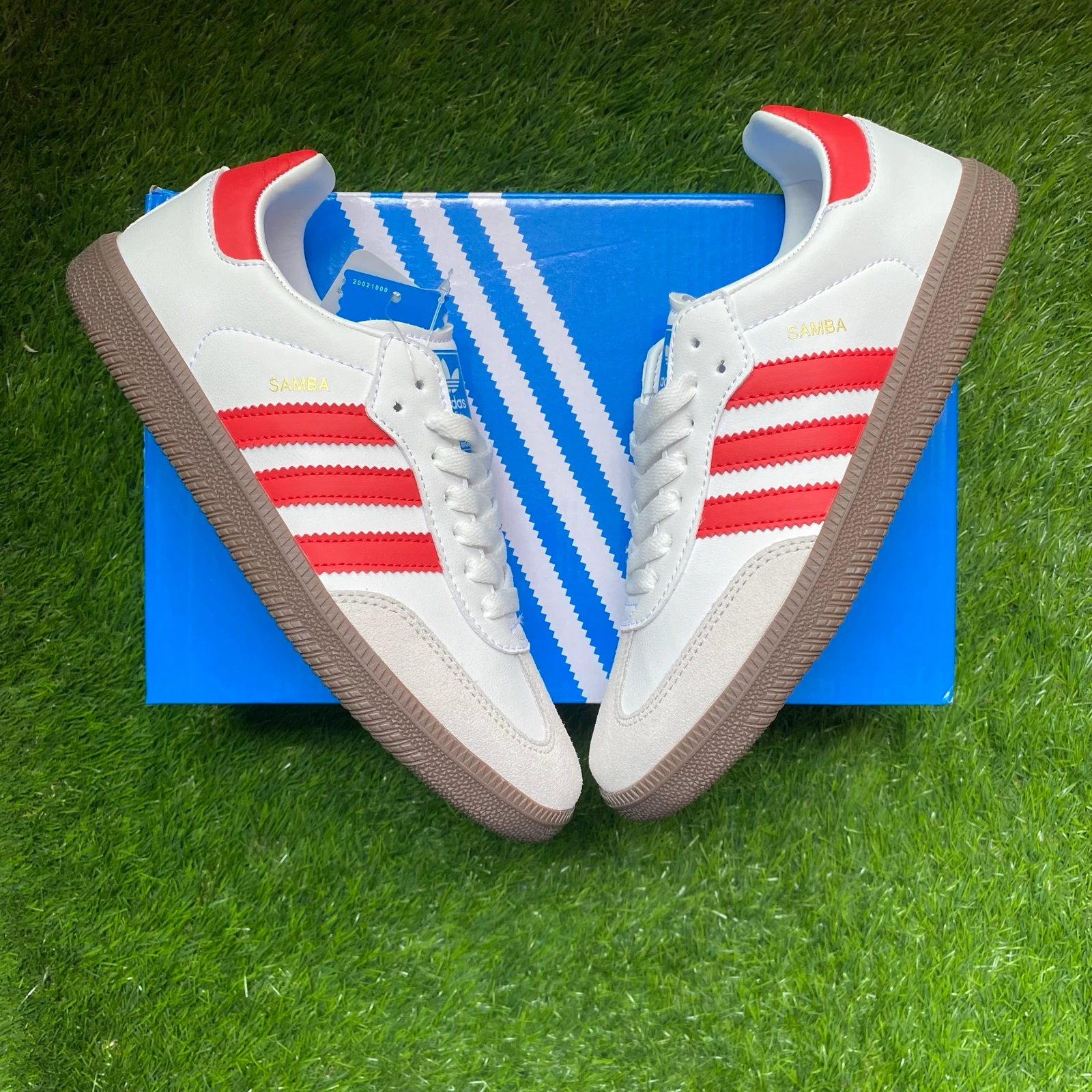 Adidas Samba OG Brancas e Vermelhas | Tamanho 39 | Novas | Com Caixa – photo 5